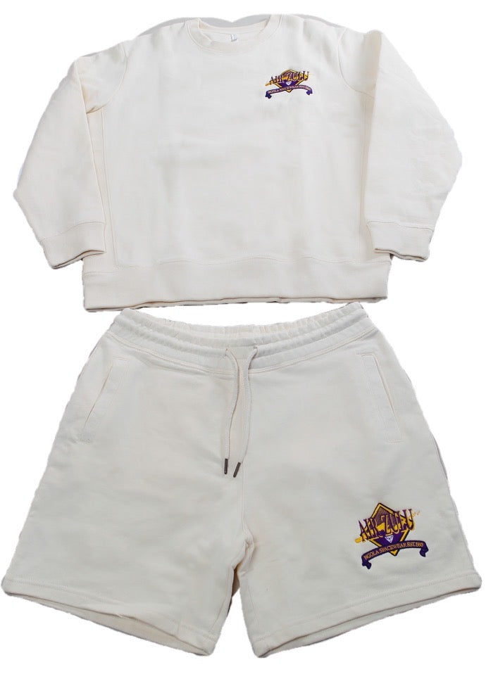 Embroidered Sweatshorts - Natural