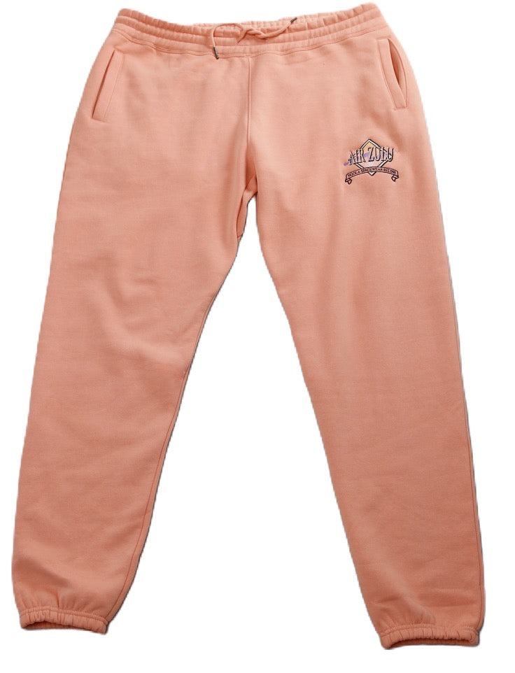 Embroidered Sweatpants - Salmon