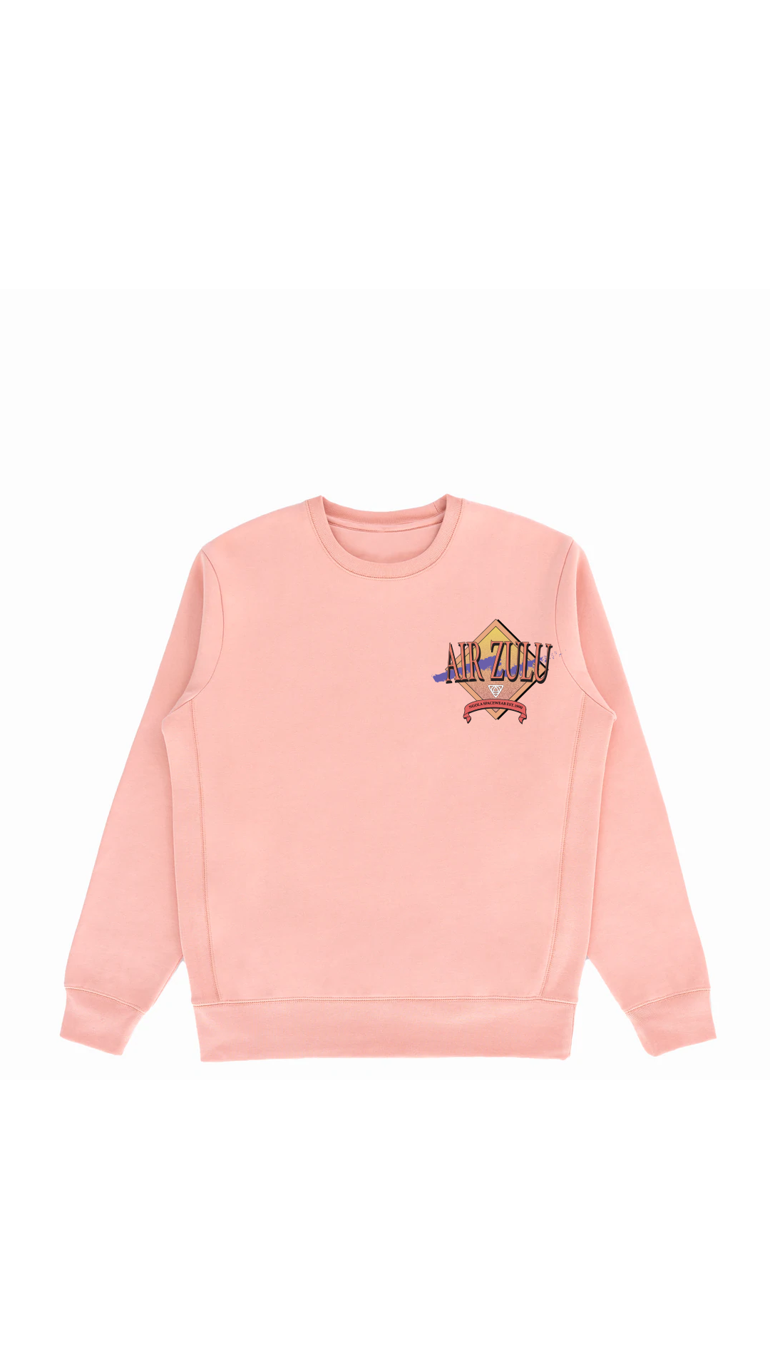 Embroidered Crewneck - Salmon