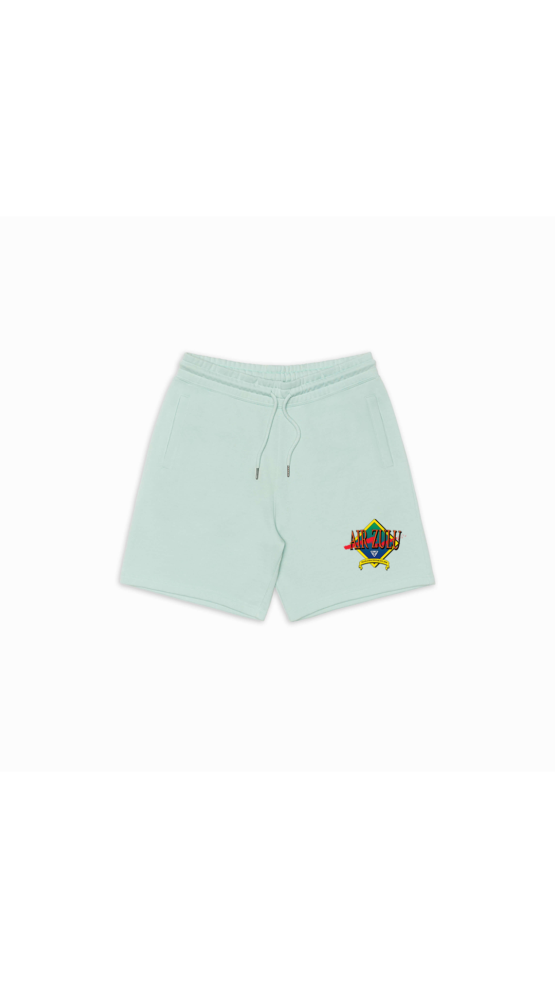 Embroidered Sweatshorts - Seafoam