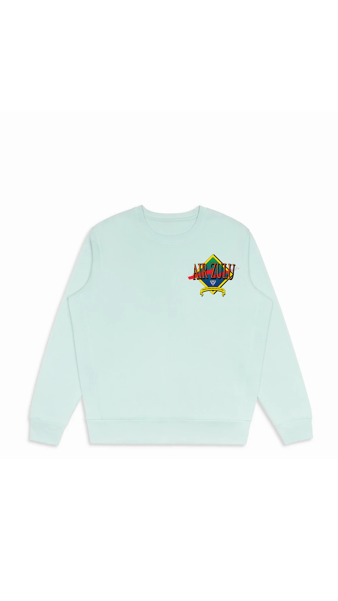Embroidered Crewneck - Seafoam
