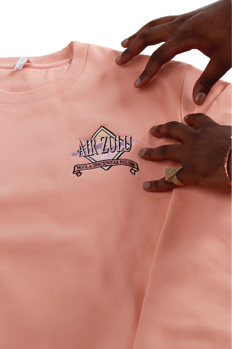 Embroidered Crewneck- Lavender