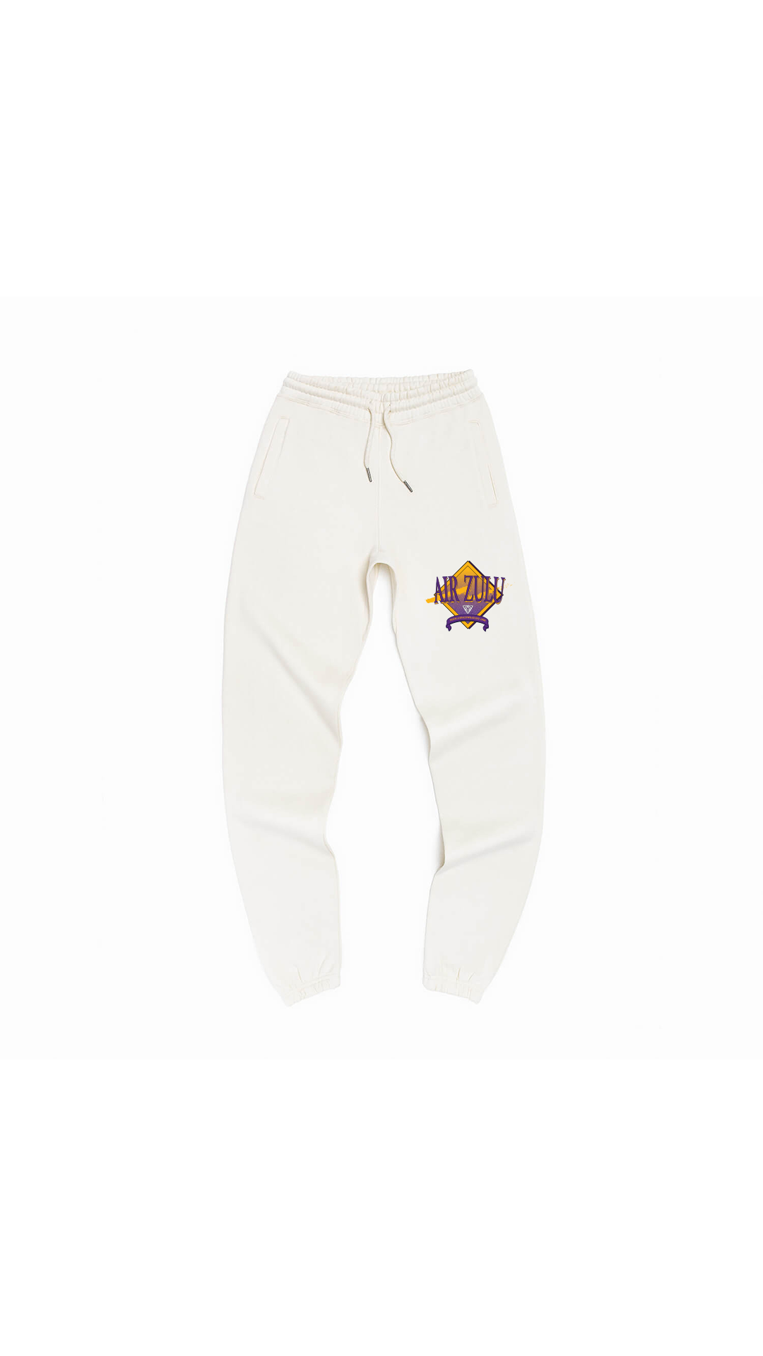 Embroidered Sweatpants - Natural