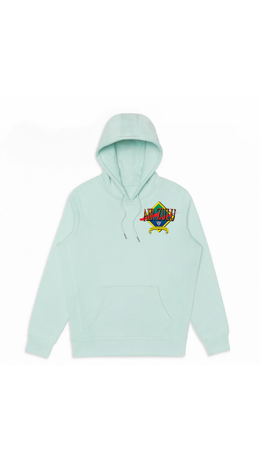 Embroidered Hooded Sweatshirt - Seafoam